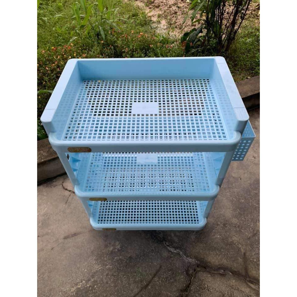 Kệ úp chén bát 3 tầng Hàng nhựa việt nhật việt nam cao cấp.Kệ để đồ đa năng.