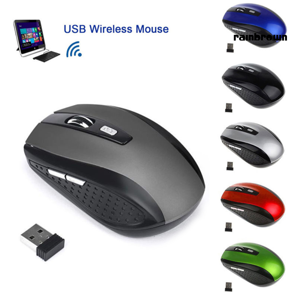 Wireless Gaming Mouse 1200DPI 2.4GHz Optical USB Receiver Mice for PC Laptop /RXDN/