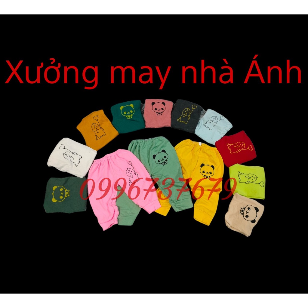 Set 10 quần dài màu in hình dễ thương cho bé trai, bé gái