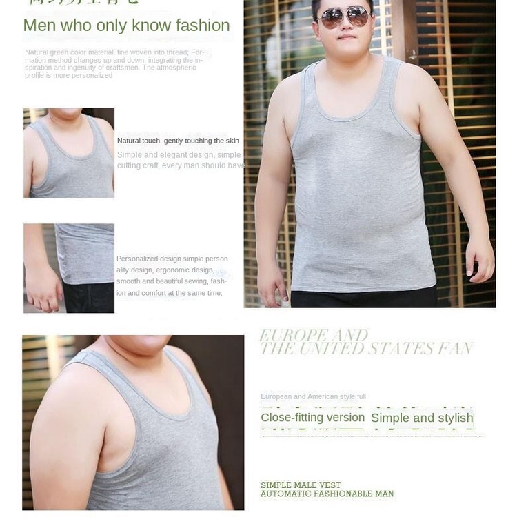 Áo Ba Lỗ Thể Thao Oversize Dành Cho Nam 45-140KG