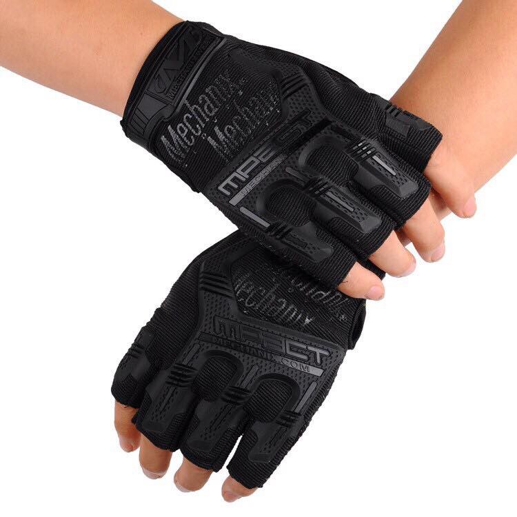 Găng tay chống nắng mechanix hở ngón màu đen