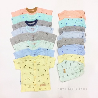 Bộ cotton mumy cộc mở khuy dọc siêu mát và thấm hút mồ hôi tốt cho bé yêu