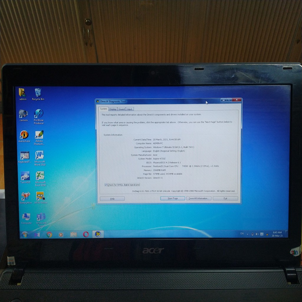 Laptop acer 4730 2z chip Intel T4500 RAM 2GB ổ 160gb máy vỏ sần chống xước đẹp | BigBuy360 - bigbuy360.vn