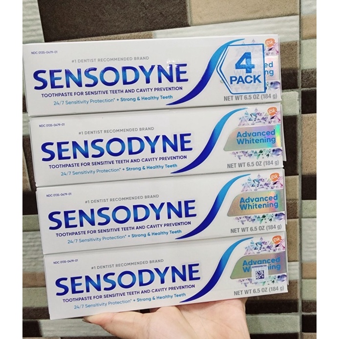 Kem sensodyne trắng răng mẫu mới nhất nhập Mỹ