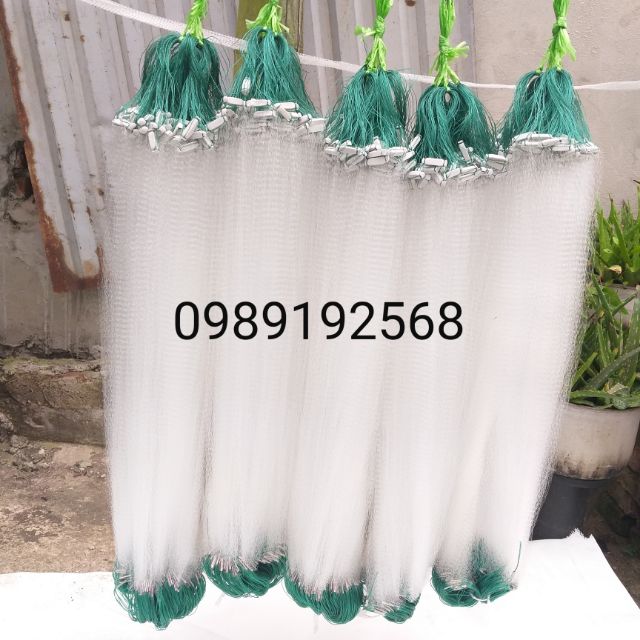 Lưới đánh cá 1 lớp đánh cá thầu dầu, cá tép, lòng tong cao 85 cm dài 60m đánh cá thầu dầu, cá tép  chì nặng docau.GW