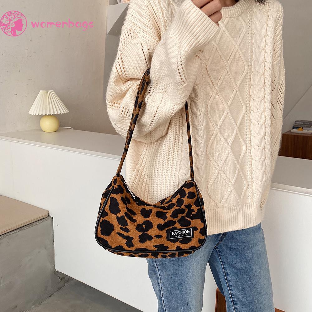 Túi xách tote đeo vai in họa tiết da báo / ngựa vằn phong cách retro | BigBuy360 - bigbuy360.vn