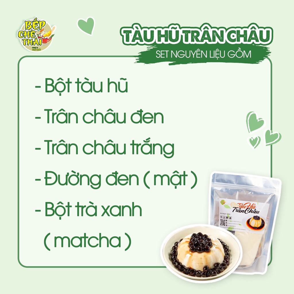 Tàu hũ trân châu đường đen - Set tàu hủ 15 chén - Bếp Chè Thái