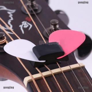 ❀KIỀU DIỂM❀Cute Guitar Accessories 1Pc Black Rubber Guitar Pick Holder Fix On Headstock