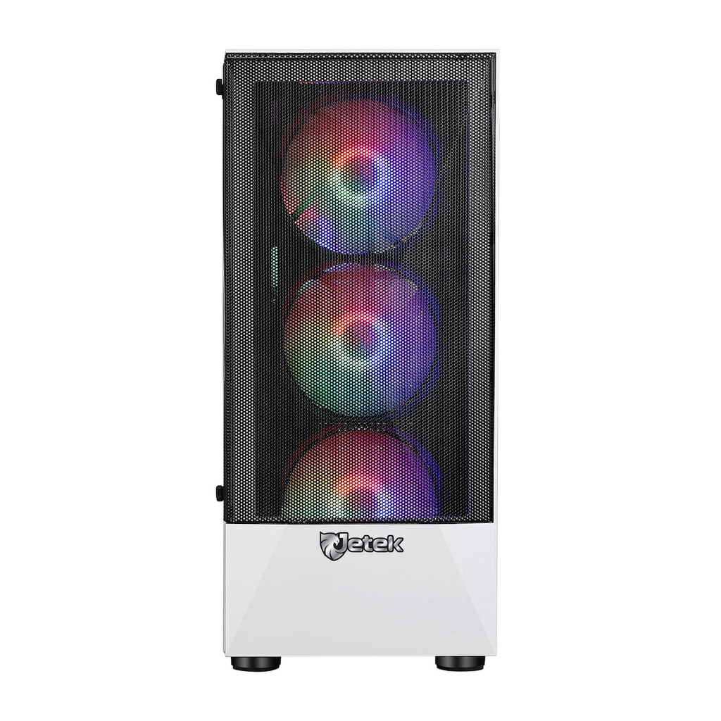 Vỏ case JETEK R3 WHITE (TẶNG KÈM 3 FAN RGB)