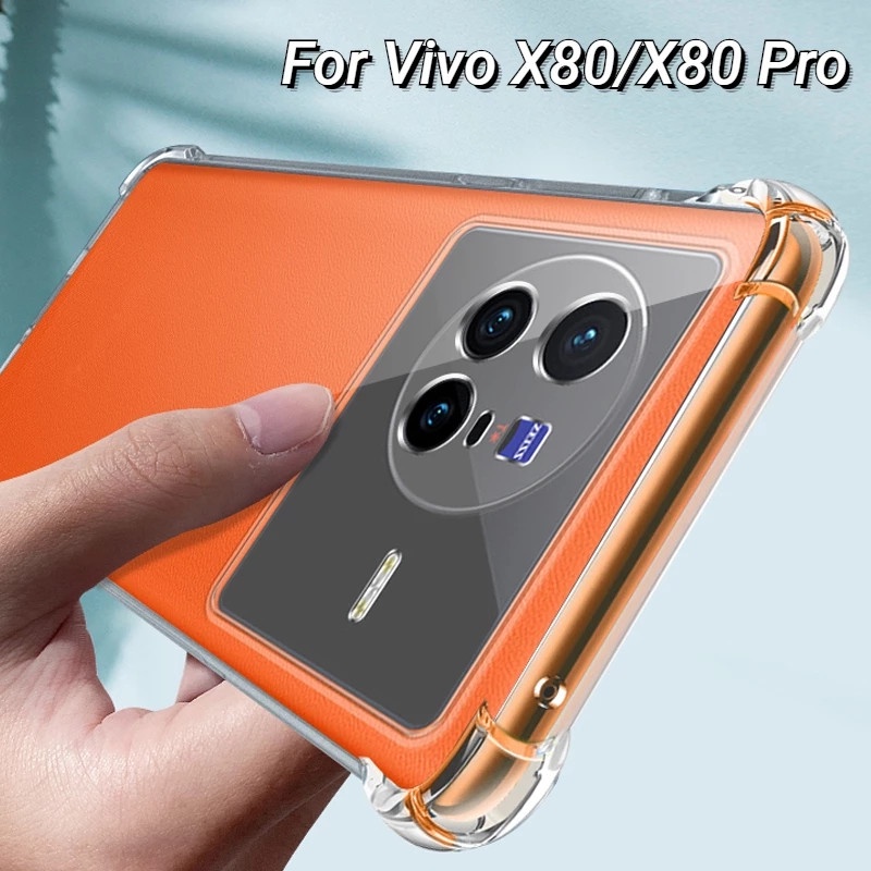 Ốp Điện Thoại TPU Mềm Siêu Mỏng Bảo Vệ Bốn Góc Chống Sốc/Trầy Xước Cho Vivo X80/X80 Pro
