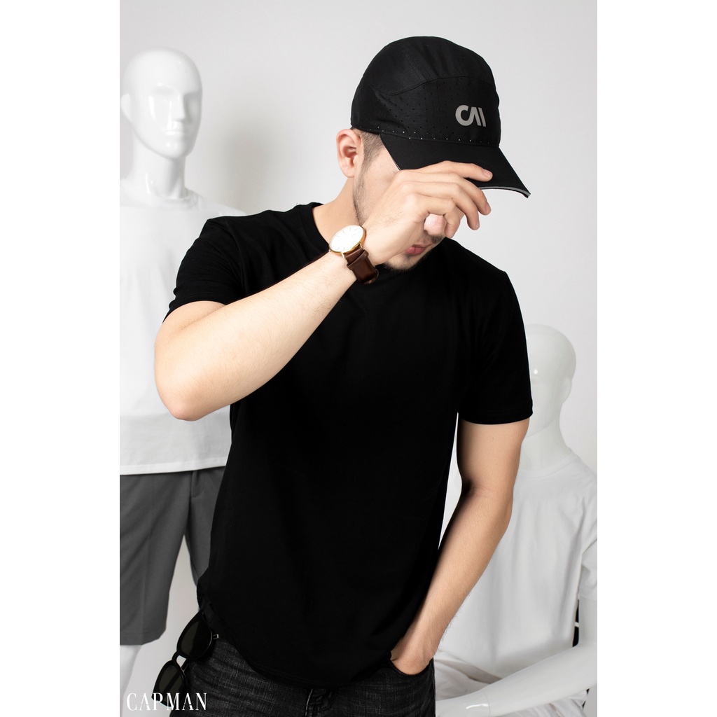 Mũ lưỡi trai chính hãng CAPMAN dáng thể thao ôm đầu vải thun mè CM48