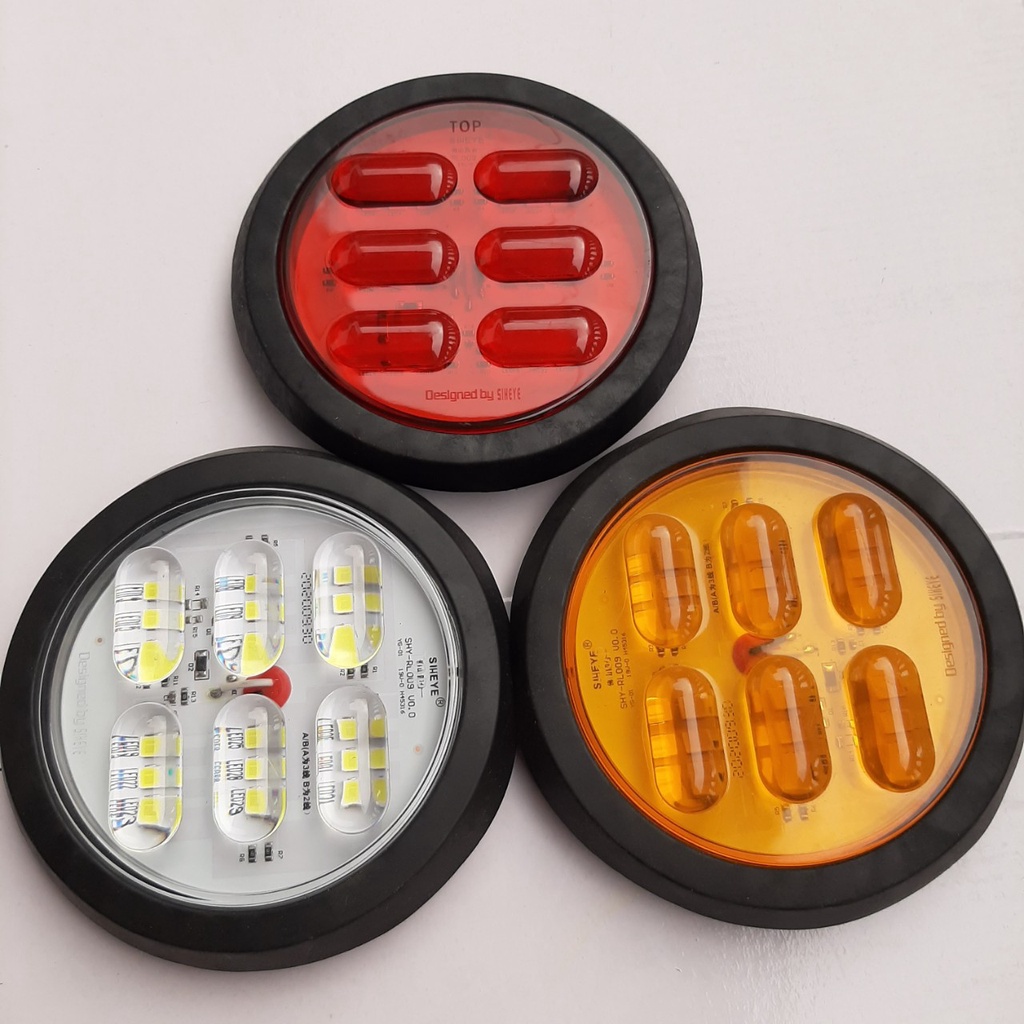 Đèn hậu  tròn xe tải chạy chung điện 12_24v