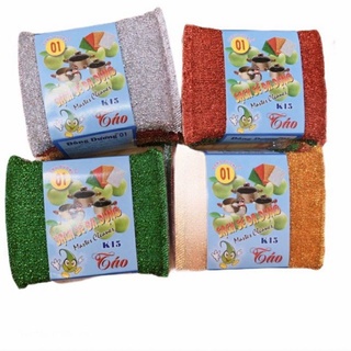 4 miếng Cước rửa chén kim tuyến