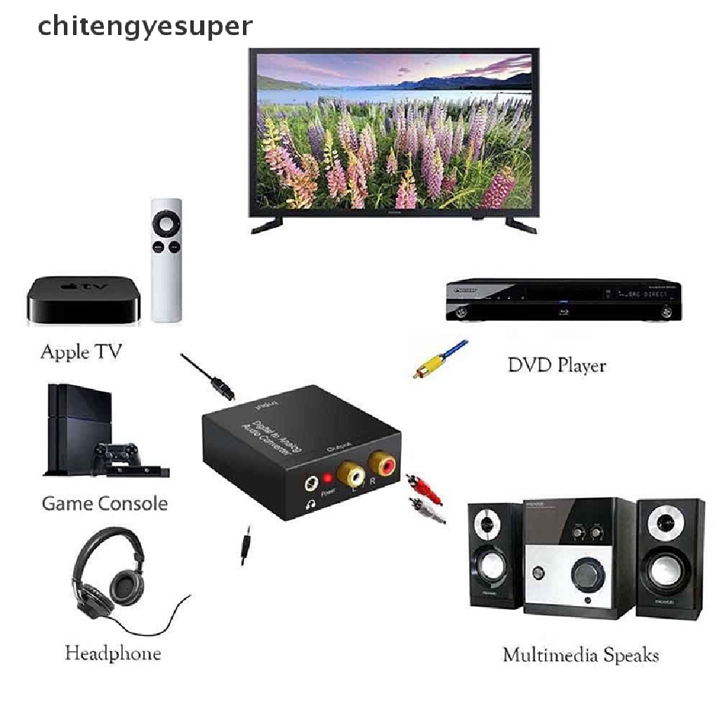 Đầu chuyển đổi âm thanh kỹ thuật số sang analog Coax Toslink quang học stereo RCA L/R | BigBuy360 - bigbuy360.vn