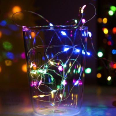 Dây đèn led nhiều màu, dây đèn đom đóm chạy pin 3m trang trí tiệc, sinh nhật, party, nhà cửa- BOBABO