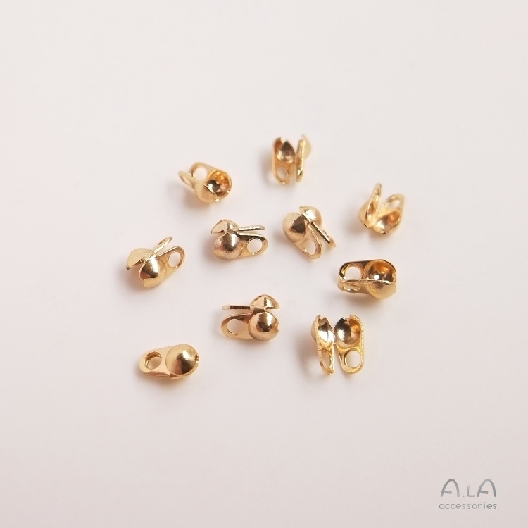 Set 10 Khóa Cài Túi Xách / Vòng Tay / Mũ Nồi Bằng Đồng Mạ Vàng 14K diy