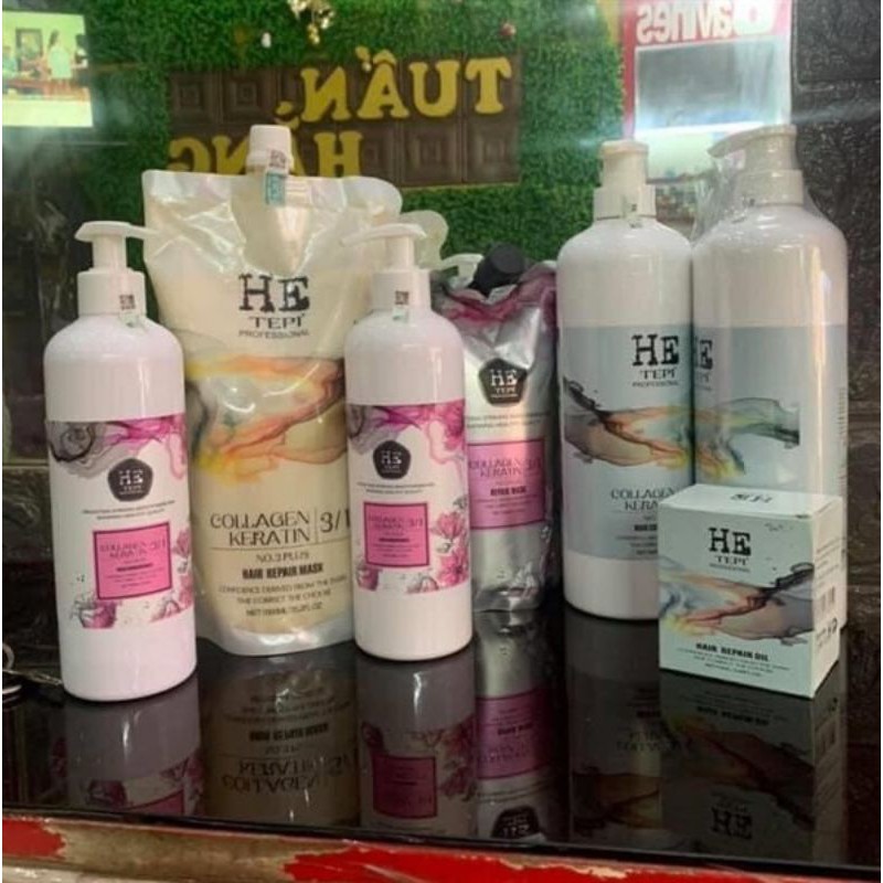 Hấp dầu Hetepi Keratin Collagen 3 in 1 hồi sinh tóc nát 1000ml | BigBuy360 - bigbuy360.vn