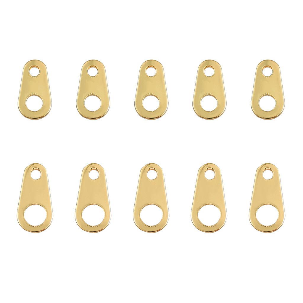 Set 10 đầu nối BEADIA bằng đồng mạ vàng 18K dùng làm trang sức thủ công