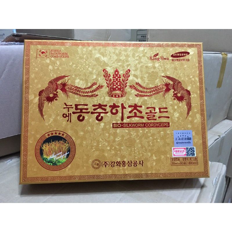 Đông trùng hạ thảo 60 gói hộp vàng Kanghwa