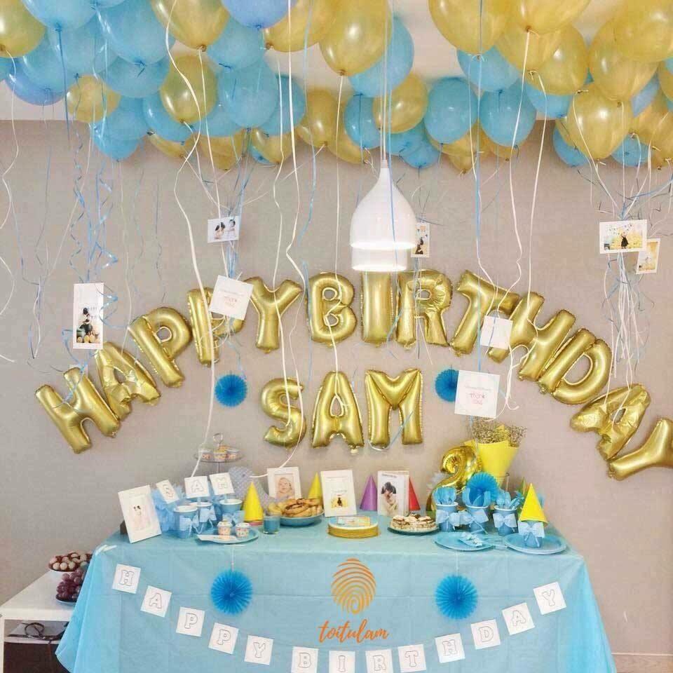 Bóng hình chữ Happy Birthday trang trí sinh nhật - Bóng Happy Birthday