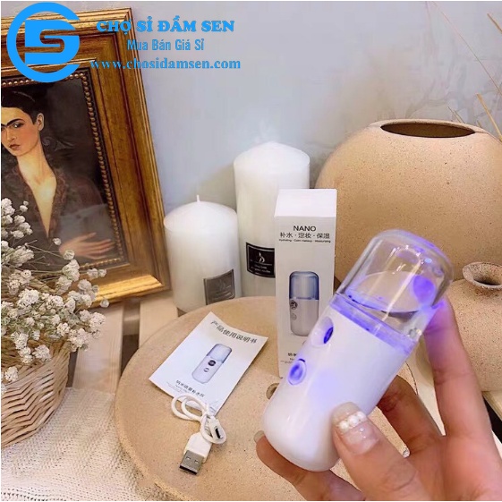 Máy Phun Sương Mặt NaNo Mini Cầm Tay Hỗ Trợ Dưỡng Da Cấp Nước, Máy Xông Hơi Tinh Dầu Tiện Dụng- G354-MPSnano