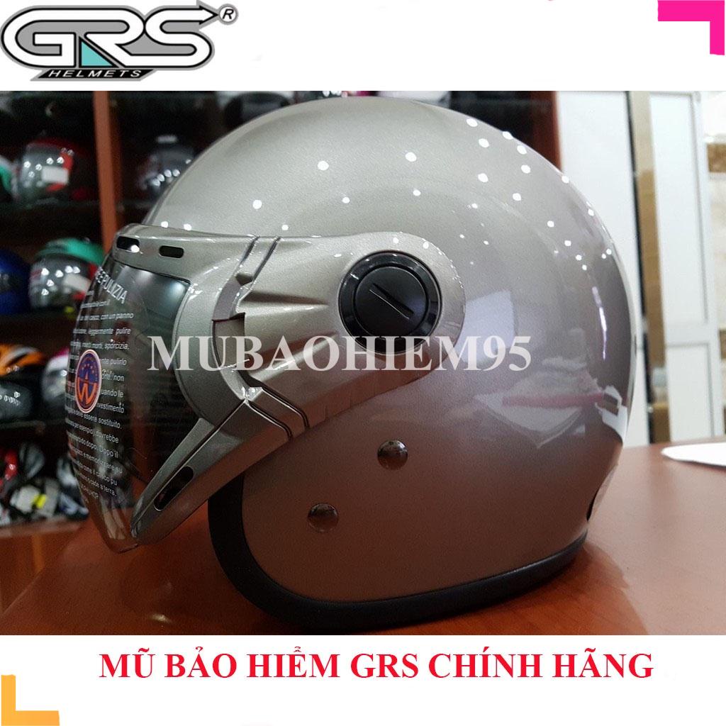 ♥️ Shop Uy Tín ♥️Mũ bảo hiểm 3/4 có kính GRS A368k, Hàng chính hãng, Nhiều màu Chọn màu