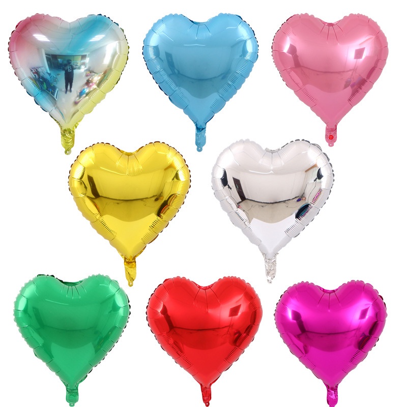 Bong Bóng Lõi Nhôm Hình Trái Tim 5/10/18 inch Trang Trí Tiệc Sinh Nhật Valentine