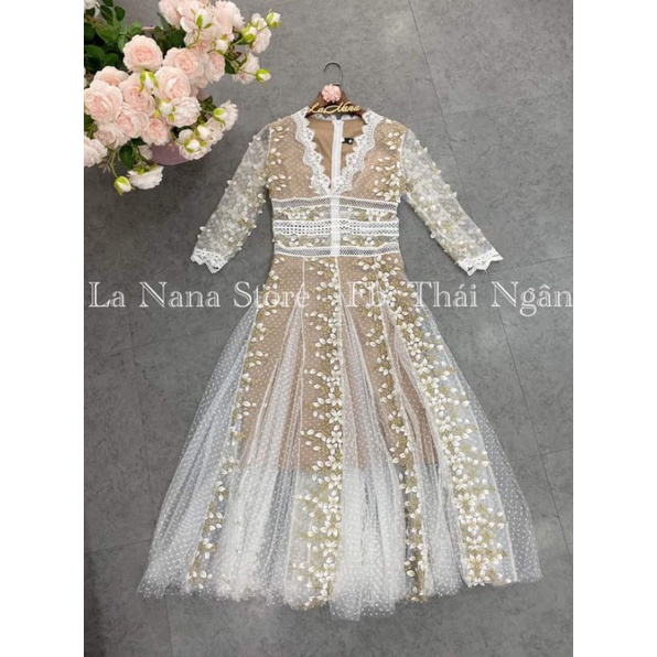 Đầm ren maxi cao cấp La Nana Store