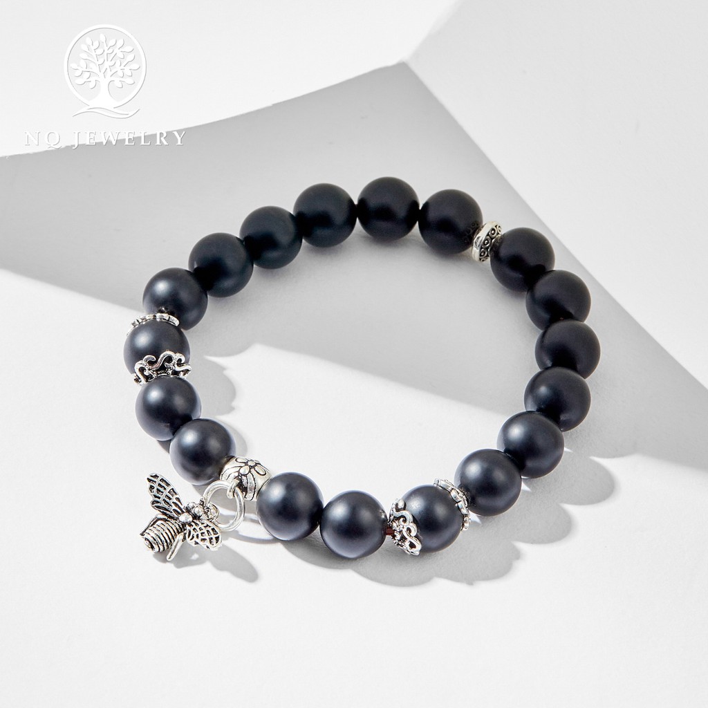 Vòng tay mix charm ong bạc - NQ Jewelry