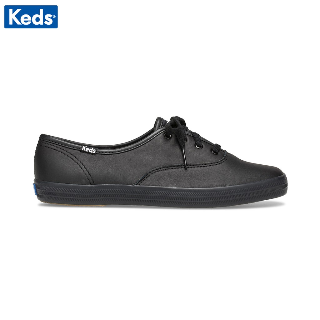 Giày Keds Nữ - Champion Core Leather Black - KD045780