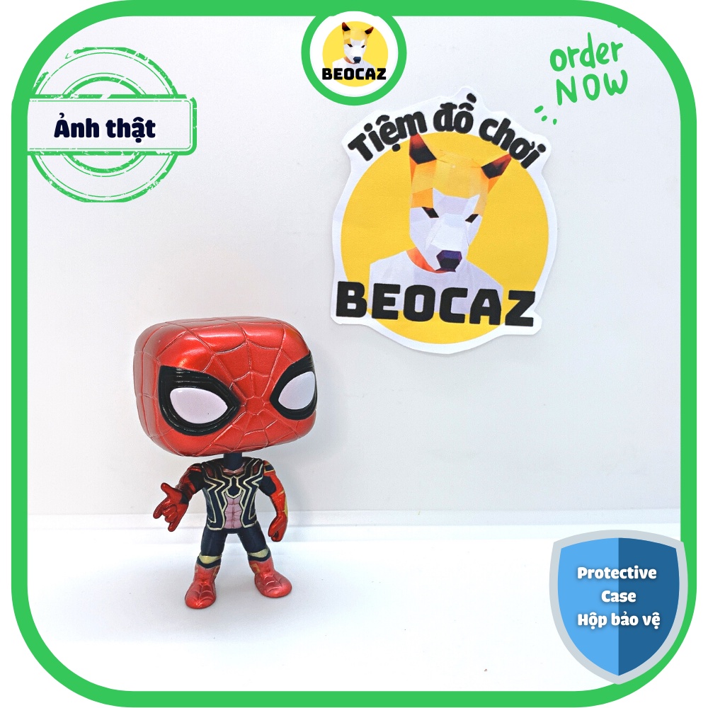 [Tặng Hộp Bảo Vệ] Mô hình Unoff Funko Người nhện Spider Man dễ thương Avengers Biệt đội siêu anh hùng Beocaz