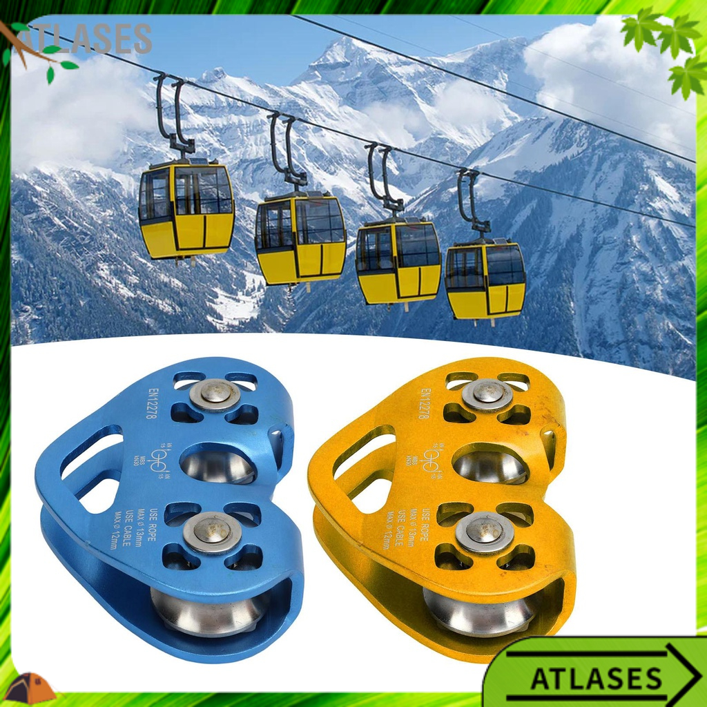 Atlases Double Climbing Zipline Ròng rọc trái tim Hình Vận chuyển trên không cáp treo cho Đường ngắm cảnh