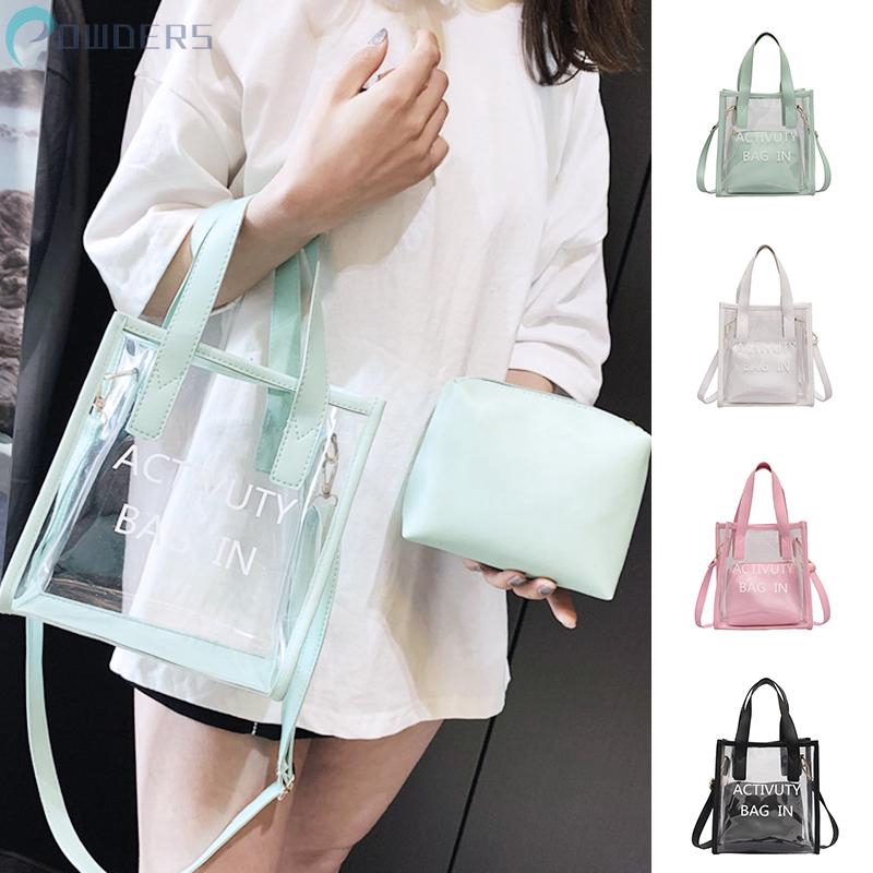 Túi xách bằng nhựa trong suốt 2 trong 1 phong cách Hàn Quốc thời trang | BigBuy360 - bigbuy360.vn