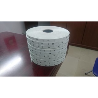 Mác cuộn size ,số chất liệu vải giấy