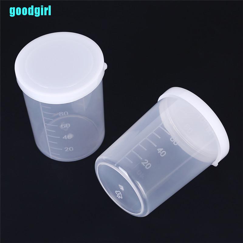 2 Bình nhựa có nắp dung tích 100ml đựng dung dịch thí nghiệm