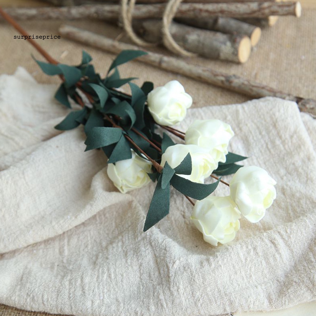 Bó hoa hồng giả bằng PE sống động đa năng cho cô dâu