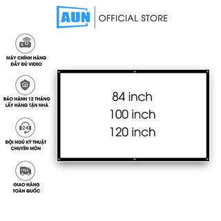 [SIÊU NÉT] Màn chiếu treo tường 4K chất liệu PVC cao cấp tỷ lệ 16:9, chuyên dụng cho máy chiếu, loại dày, tương phản cao