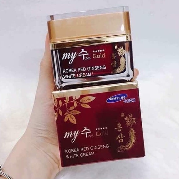 Kem sâm hàn quốc my gold korea red ginseng white cream 50ml Chính Hãng giảm thâm nám tàn nhang giúp da sáng mịn màng