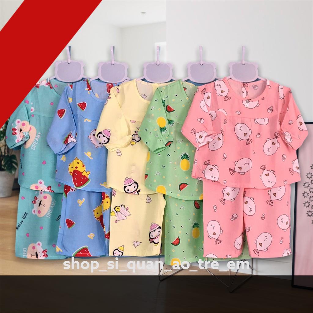 Bộ tole bé gái đồ lanh cho bé dài tay mặc mát