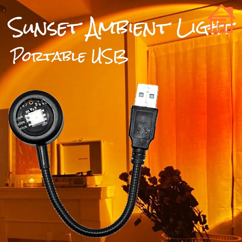 Đèn LED Chiếu Hình Hoàng Hôn / Tiệc Sinh Nhật Ổ Cắm USB Mang Đi Tiện Dụng