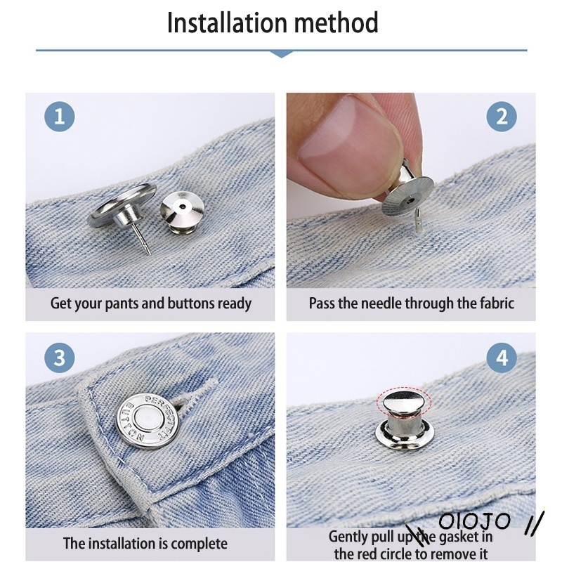 1 cái nút quần jean unisex có thể tháo rời