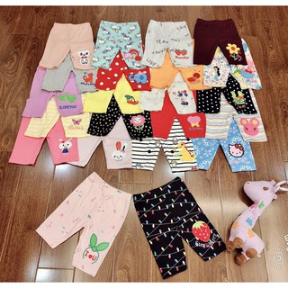 Quần legging thêu lửng vnxk xuất xịn cho bé 4-14kg