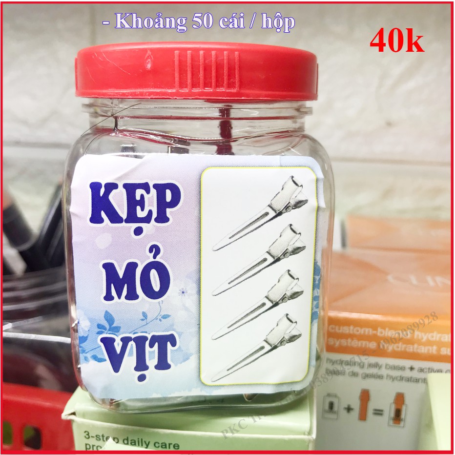 Kẹp Sóng nước dạng mỏ Vịt Size Nhỏ 50 cái tặng kèm hộp đựng