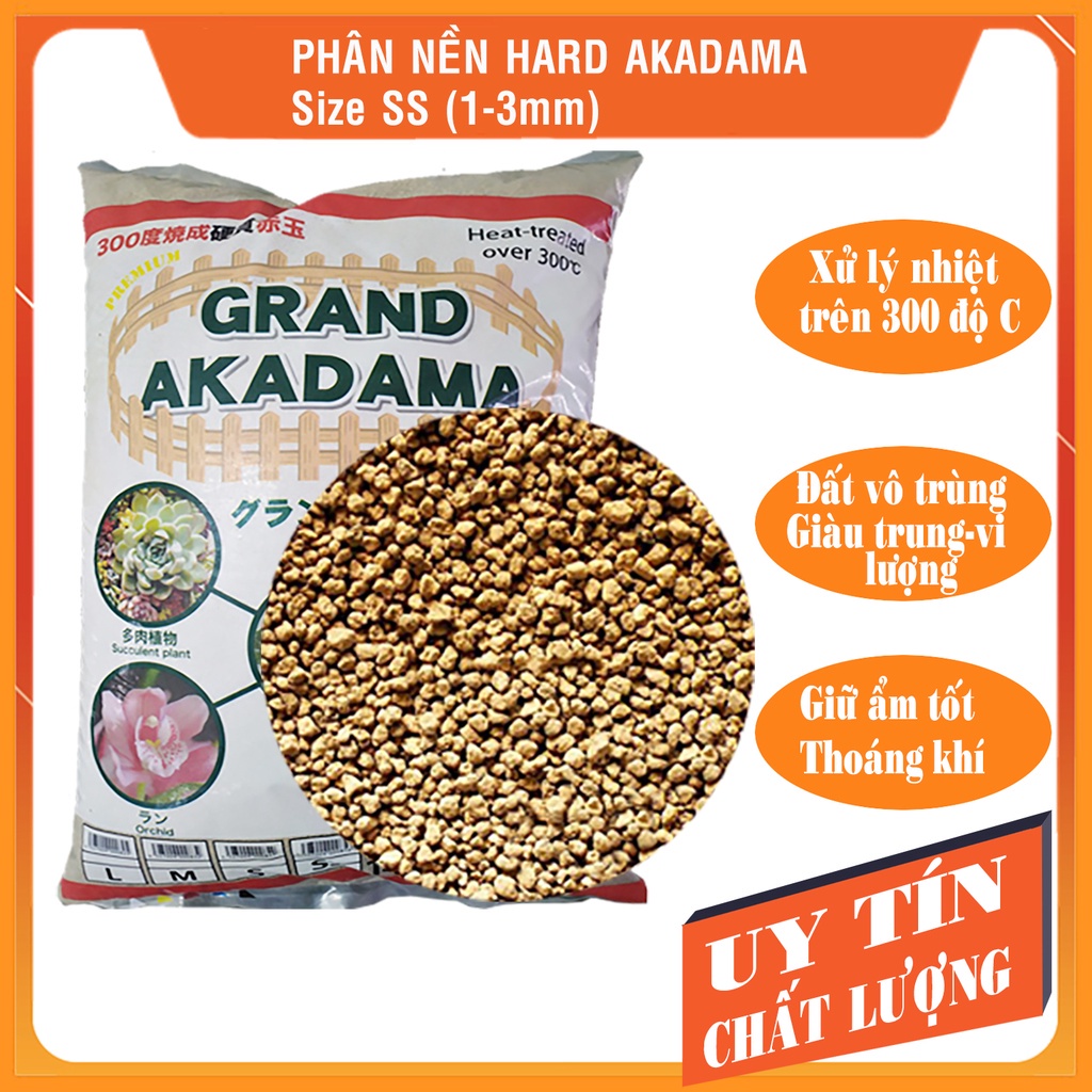 Đất trồng Akadama Nhật Bản bao 14l các kích thước