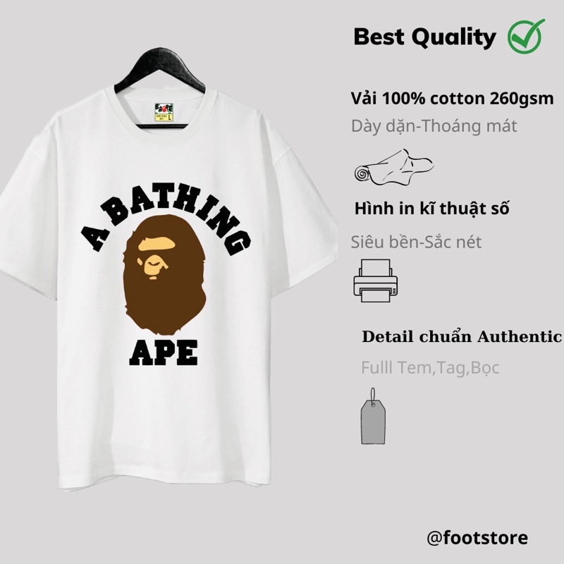 Áo thun Bape in hình cao cấp Áo Bape in hình chuẩn 1:1