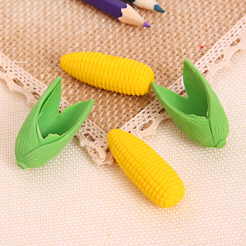 Set 2 cục gôm hình bắp ngô nhỏ xinh dễ thương