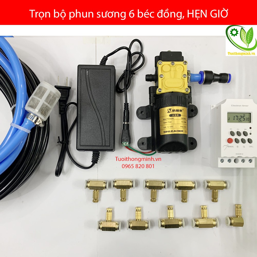 Bộ phun sương tự động 10 béc đồng