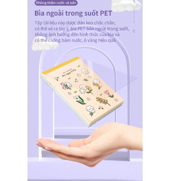 Giấy note ghi chú hoạt hình Deli - 100 tờ - Vàng/ Xanh Dương/ Xanh Lá - 21718