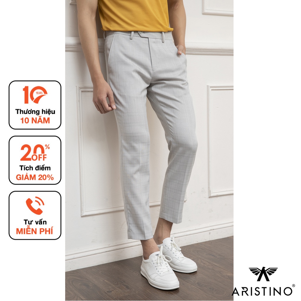 Quần âu nam ARISTINO dáng Cropped tôn dáng - ATR01701