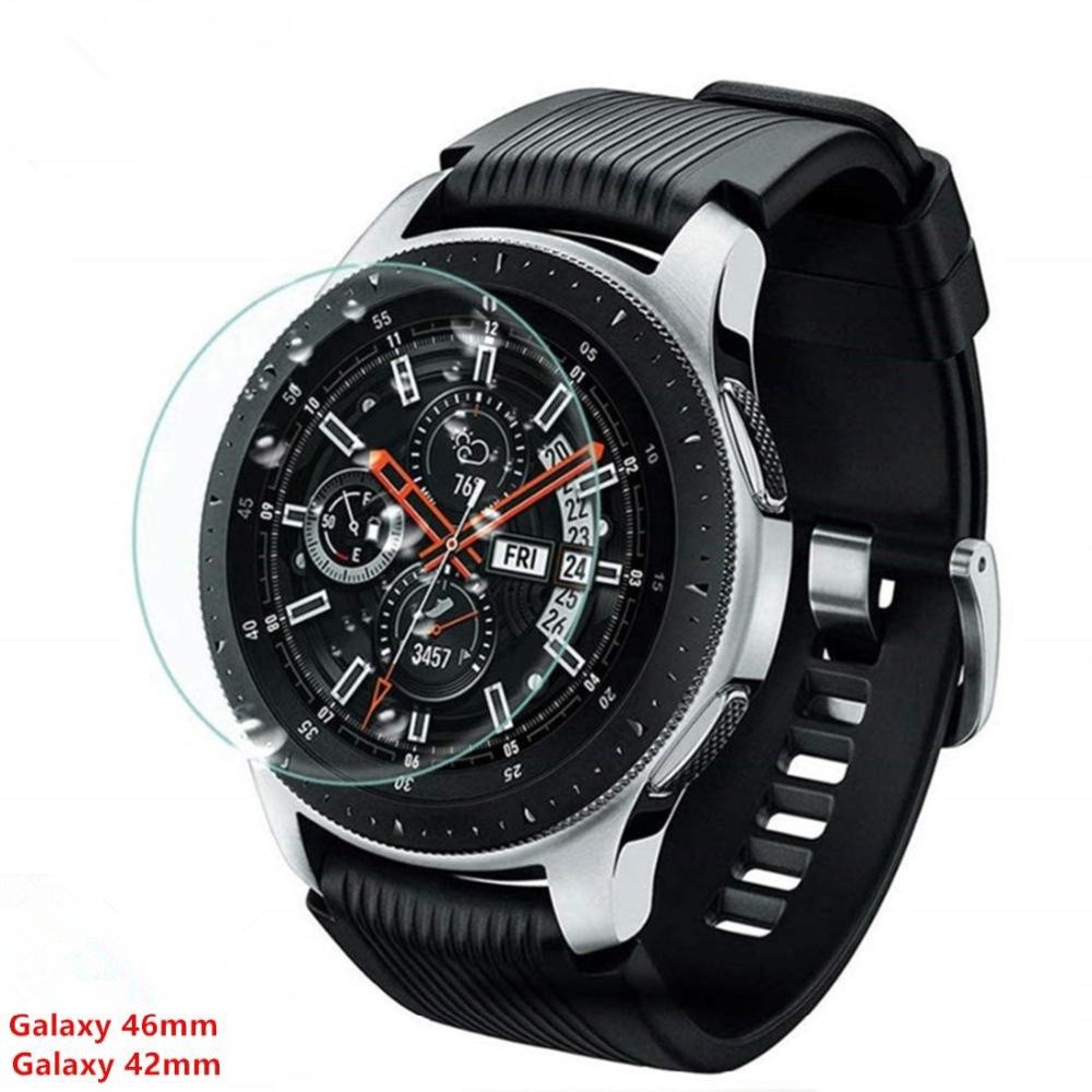 Set 2 Kính Cường Lực Bảo Vệ Màn Hình Samsung Galaxy Watch S3 Frontier. 46 mm 42 mm Gear Sport S2 9h 2.5d Kèm Phụ Kiện
